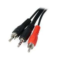 Aux 3.5 мм/RCA, 2.5 м цена и информация | Кабели и провода | 220.lv