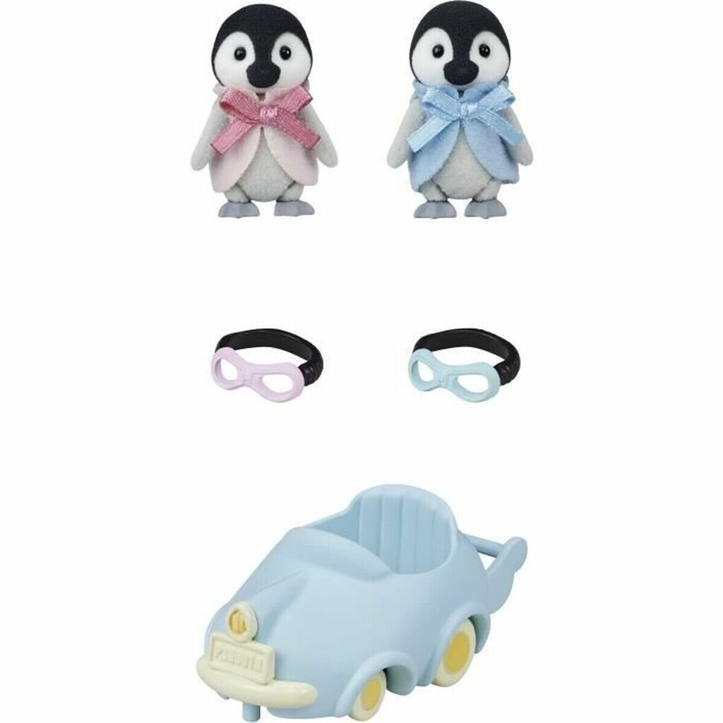 Figūriņu komplekts Sylvanian Families Penguin Babies Ride 'n Play cena un informācija | Rotaļlietas zēniem | 220.lv