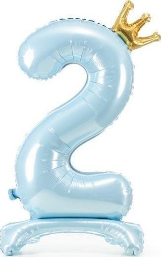 Folijas balons Cipars 2, 84 cm, zils цена и информация | Baloni | 220.lv