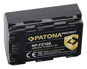 Батарея Patona Protect NP-FZ100 2250mAh / 16.2Wh для Sony NP-FZ100 A7 III, A7R III, A7RM3, Alpha 7 R III, A9, Alpha 9 цена и информация | Аккумуляторы для фотокамер | 220.lv