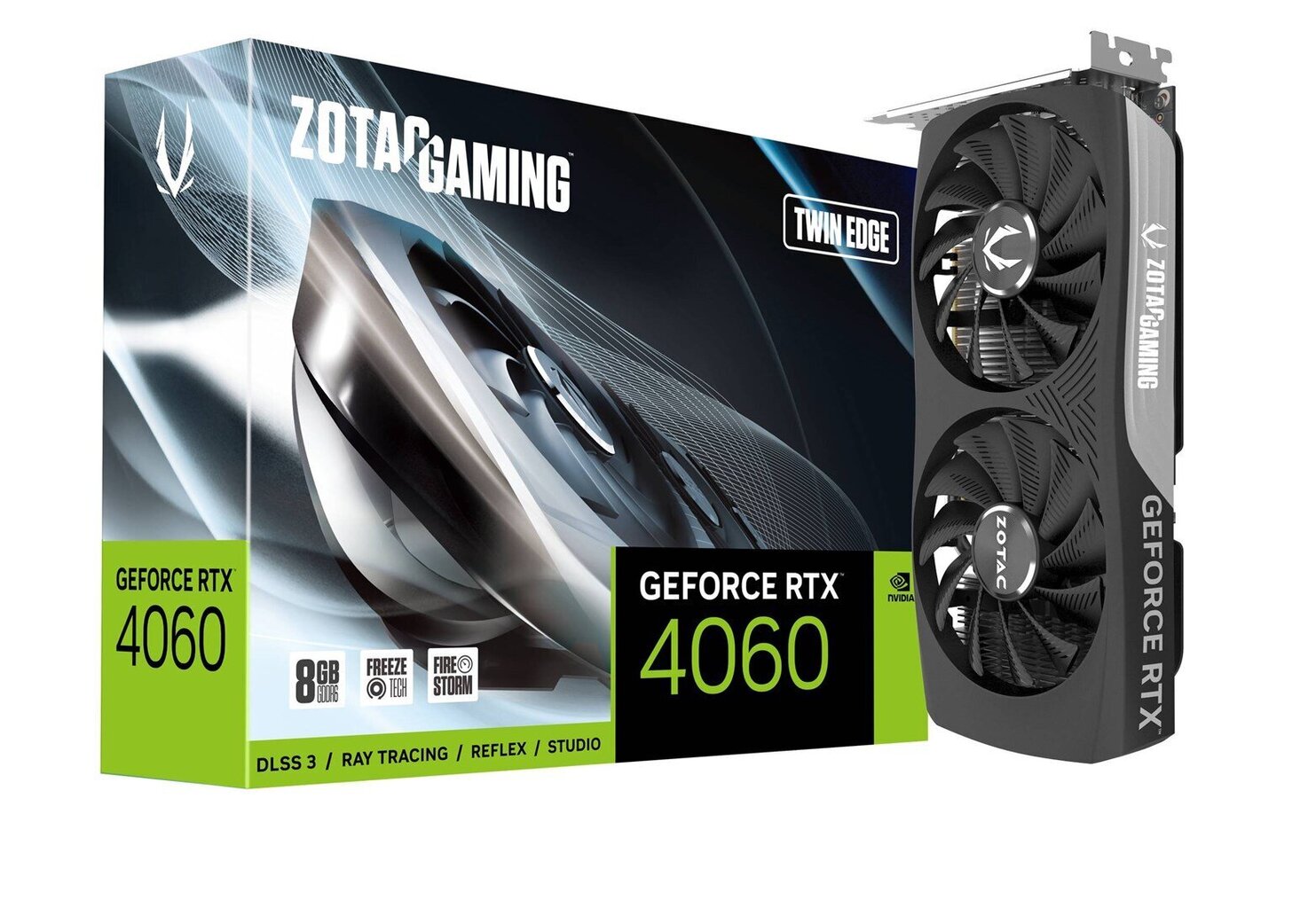 Zotac Gaming GeForce RTX 4060 Twin Edge (ZT-D40600E-10M) cena un informācija | Videokartes (GPU) | 220.lv