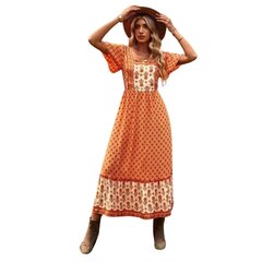 Boho stila kleita sievietēm Ziyyoohy, oranža cena un informācija | Kleitas | 220.lv