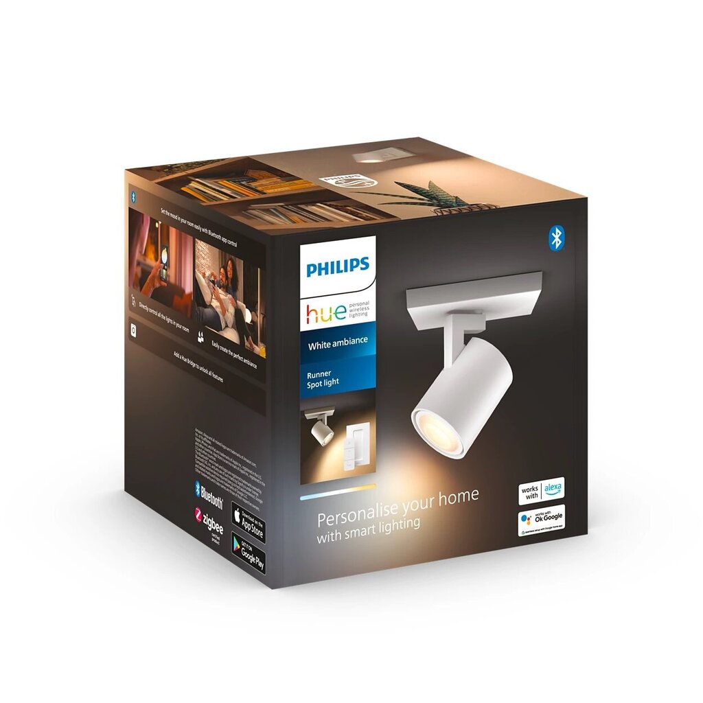 PHILIPS Hue White Ambiance apgaismojums Runner viens gaismeklis cena un informācija | Sienas lampas | 220.lv