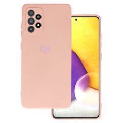Силиконовый чехол Vennus Heart для Samsung Galaxy A72 4G/5G дизайн 1, розовый цена и информация | Чехлы для телефонов | 220.lv