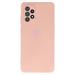 Силиконовый чехол Vennus Heart для Samsung Galaxy A72 4G/5G дизайн 1, розовый цена и информация | Чехлы для телефонов | 220.lv