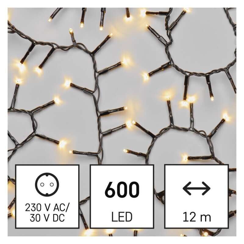 LED virtene eglītei, 12 m cena un informācija | Ziemassvētku lampiņas, LED virtenes | 220.lv