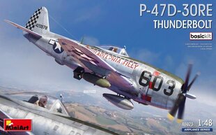 Līmējošais modelis MiniArt 48023 P-47D-30RE Thunderbolt Basic Kit 1/48 cena un informācija | Līmējamie modeļi | 220.lv