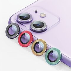 USAMS Camera Lens Glass iPhone 11 Pro metal ring szary|grey BH571JTT01 (US-BH571) цена и информация | Защитные пленки для телефонов | 220.lv