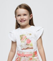 Детская футболка Mayoral, белая цена и информация | Рубашки для девочек | 220.lv