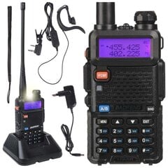 Baofeng UV-5R rācija ar austiņu un FM radio цена и информация | Рации | 220.lv
