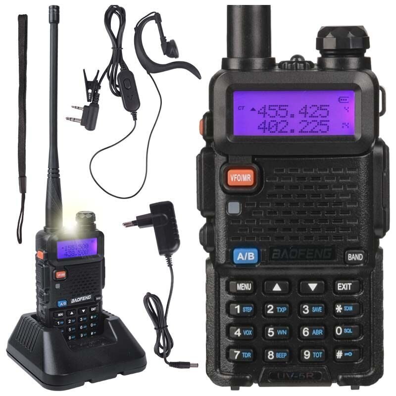 Baofeng UV-5R rācija ar austiņu un FM radio цена и информация | Rācijas | 220.lv