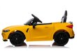 Vienvietīgs bērnu elektromobilis BMW M4, dzeltens cena un informācija | Bērnu elektroauto | 220.lv