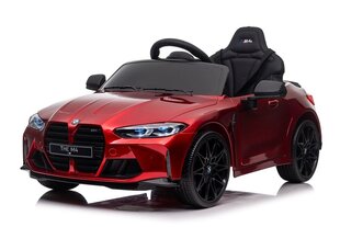 Vienvietīgs bērnu elektromobilis BMW M4, sarkans cena un informācija | BMW Rotaļlietas, bērnu preces | 220.lv