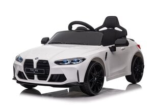 Vienvietīgs bērnu elektromobilis BMW M4, balts cena un informācija | Bērnu elektroauto | 220.lv