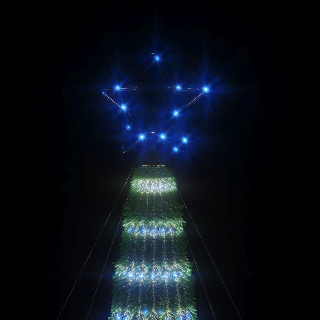 vidaXL konusa formas izgaismota Ziemassvētku eglīte, 275 LED, zila 180 cm цена и информация | Ziemassvētku dekorācijas | 220.lv