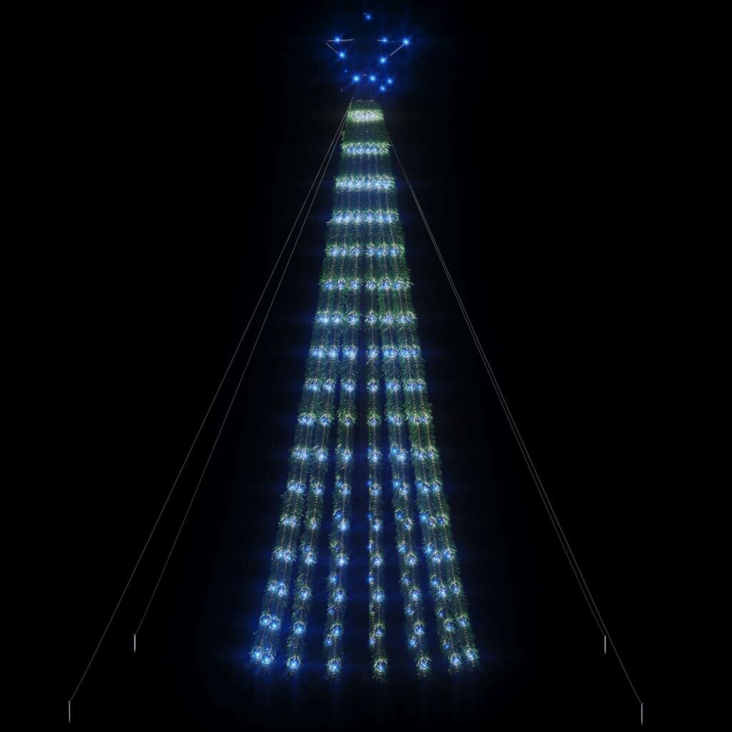 vidaXL konusa formas izgaismota Ziemassvētku eglīte, 275 LED, zila 180 cm цена и информация | Ziemassvētku dekorācijas | 220.lv