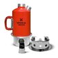 Red Survival Kettle 1.2 L Camping Kettle Carry Bag Leather Handle cena un informācija | Elektriskās tējkannas | 220.lv