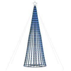 vidaXL konusa formas izgaismota Ziemassvētku eglīte, 688 LED, zila 300 cm cena un informācija | Ziemassvētku dekorācijas | 220.lv