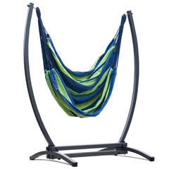 Кресло-гамак Sedana XL Green-Blue (160x130) + каркас Gazela grafit160 кг, POTENZA цена и информация | Гамаки | 220.lv