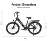 Elektriskais pilsētas velosipēds Samebike RS-A01 Fat Tire, 26", melns/balts cena un informācija | Elektrovelosipēdi | 220.lv