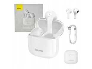 Baseus Bowie E3 TWS Bluetooth 5.0 Wireless Buds, White цена и информация | Наушники | 220.lv