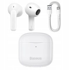 Baseus Bowie E3 TWS Bluetooth 5.0 Wireless buds white цена и информация | Наушники | 220.lv