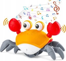 Interaktīva rotaļlieta ar skaņām Krabis, dzeltens цена и информация | Игрушки для малышей | 220.lv