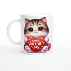 Krūze - kaķis apsveic jūs Valentīna dienā cena un informācija | Oriģinālas krūzes | 220.lv