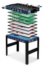 Daudzfunkcionāls spēļu galds 12in1, 106x59x90 cm, melns cena un informācija | Citi spēļu galdi | 220.lv