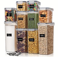 Sandari pārtikas uzglabāšanas konteineri ar vākiem, 10 gab. cena un informācija | Trauki pārtikas uzglabāšanai | 220.lv