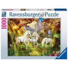 Ravensburger puzle 1000 gab. Vienradži mežā cena un informācija | Puzles, 3D puzles | 220.lv