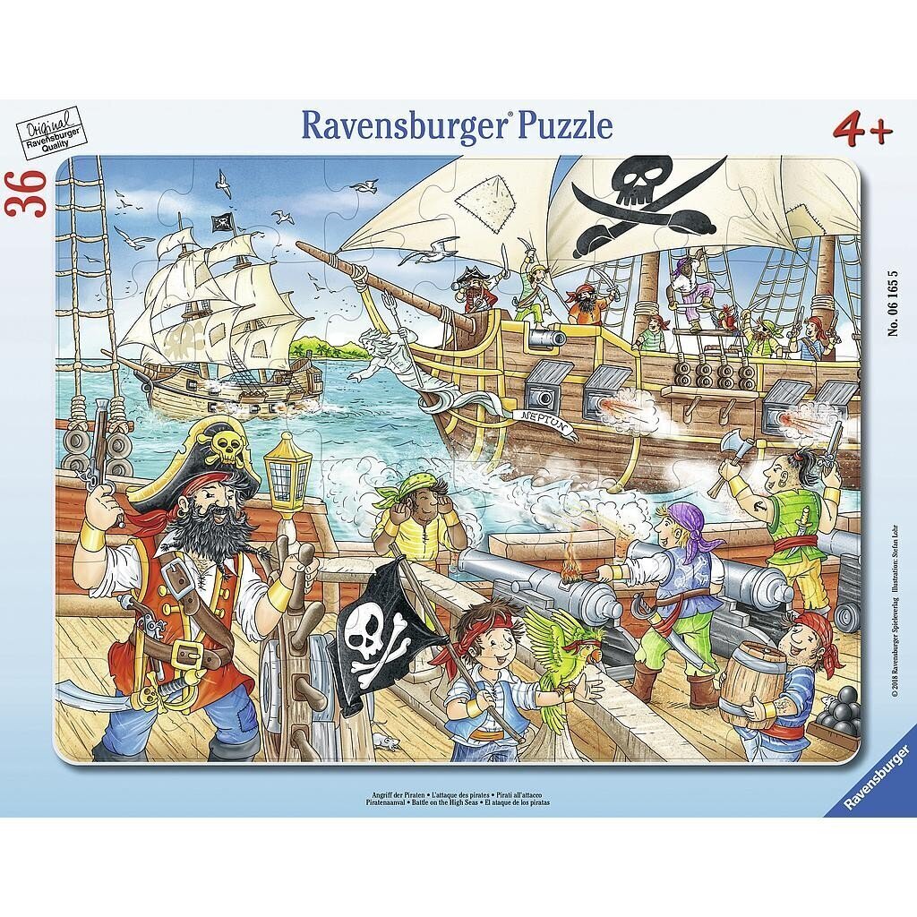 Ravensburger flīžu puzle 36 gabali Pirātu kuģis cena un informācija | Puzles, 3D puzles | 220.lv