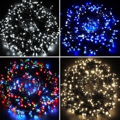 500 LED vītne ar zibspuldzi apmēram 30m , Krāsaina cena un informācija | Ziemassvētku lampiņas, LED virtenes | 220.lv