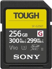 Sony карта памяти SDXC 256GB G Tough UHS-II C10 V90 цена и информация | Карты памяти для фотоаппаратов | 220.lv