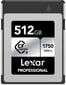 Lexar atmiņas karte CFexpress 512GB Professional Type B Silver cena un informācija | Atmiņas kartes fotokamerām | 220.lv