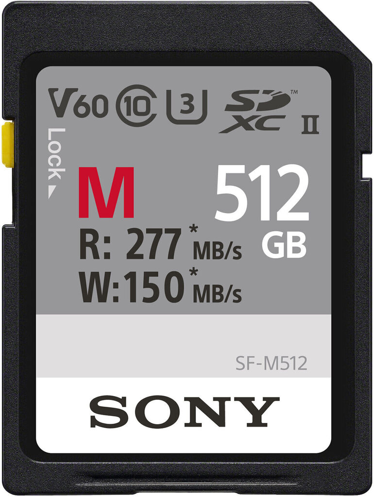 Sony atmiņas karte SDXC 512GB M-Series UHS-II C10 U3 V60 цена и информация | Atmiņas kartes fotokamerām | 220.lv