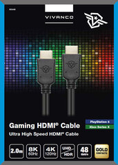 Vivanco кабель Gaming HDMI - HDMI 2.1 2 м (60446) цена и информация | Кабели и провода | 220.lv