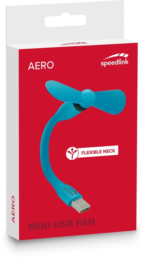 Speedlink ventilators Aero Mini USB, zils цена и информация | Ventilatori | 220.lv