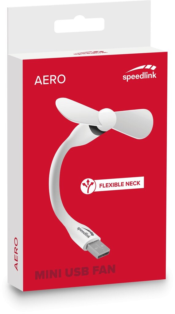 Speedlink ventilators Aero Mini USB, balts цена и информация | Ventilatori | 220.lv