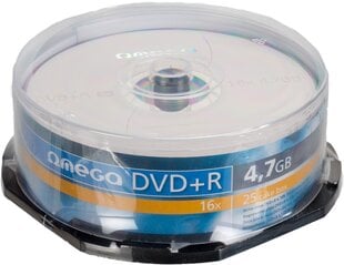 Omega DVD+R 4,7GB 16x 25gb cena un informācija | Vinila plates, CD, DVD | 220.lv