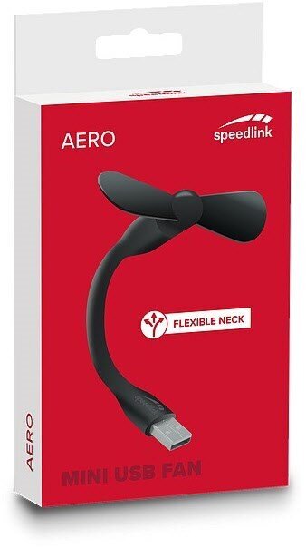 Speedlink ventilators Aero Mini USB, melns цена и информация | Ventilatori | 220.lv