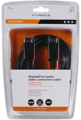 Vivanco kabelis DisplayPort 3m 45518 cena un informācija | Kabeļi un vadi | 220.lv