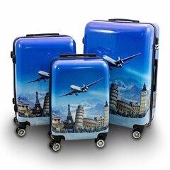 Набор из 3 чемоданов цена и информация | Чемоданы, дорожные сумки | 220.lv