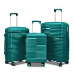 Ceļojumu koferu komplekts n 3 gab, barut zaļš cena un informācija | Koferi, ceļojumu somas | 220.lv