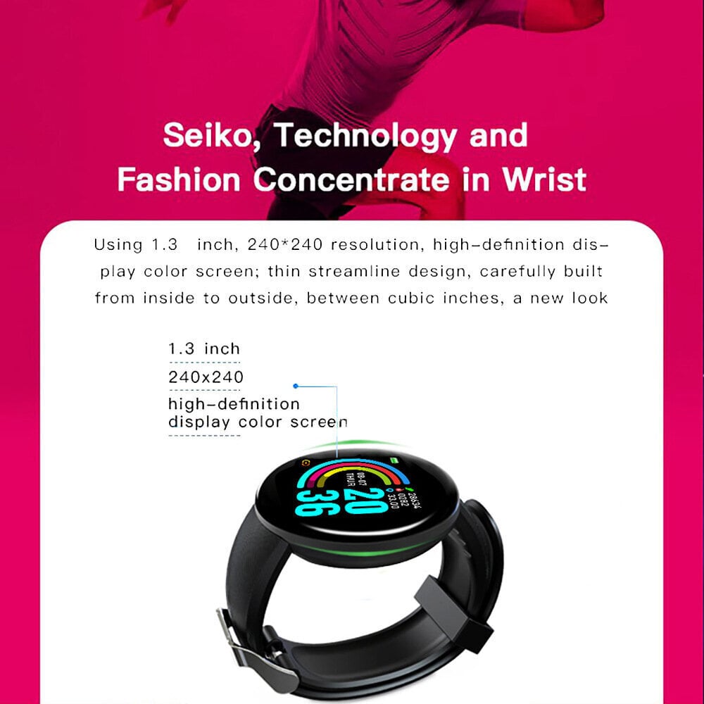 Viedpulkstenis D18 цена и информация | Viedpulksteņi (smartwatch) | 220.lv