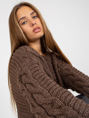 коричневый свитер оверсайз из шерсти rue paris цена и информация | Женские кофты | 220.lv