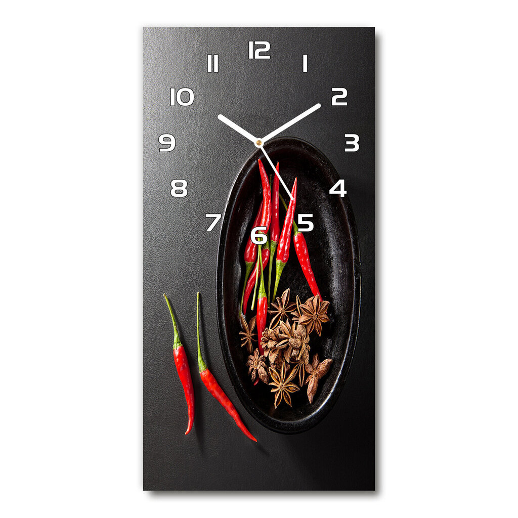 Sienas pulkstenis Čilli pipari цена и информация | Pulksteņi | 220.lv