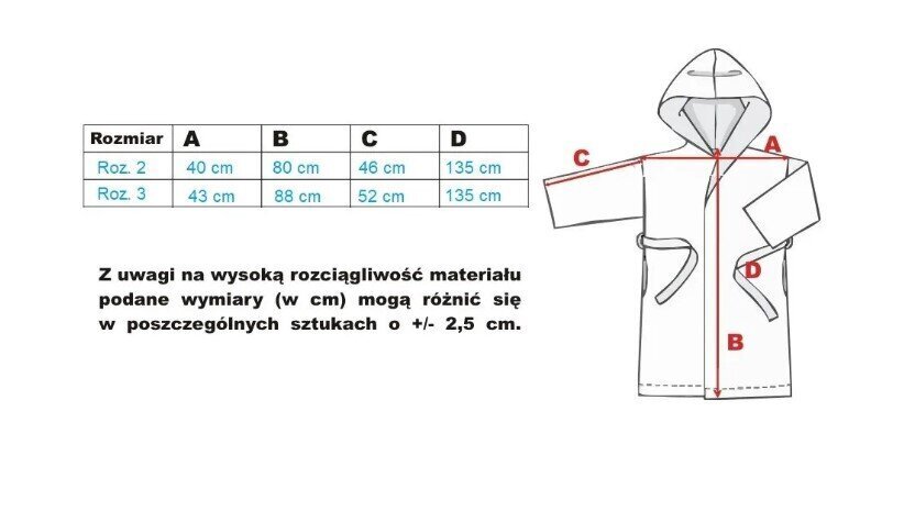 Pelēks lācītis bērnu halāts 2 цена и информация | Halāti, naktskrekli, pidžamas meitenēm | 220.lv