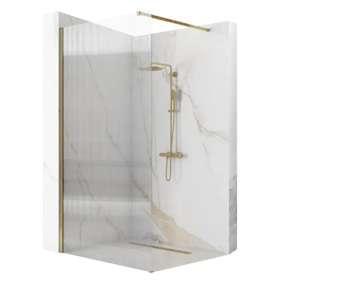 Rea Aero Intimo dušas siena, matēts zelts 100 цена и информация | Dušas durvis, dušas sienas | 220.lv