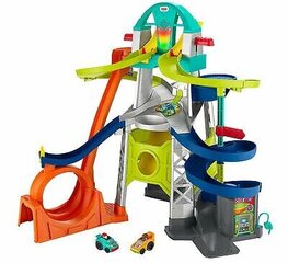 Interaktīva sacīkšu autotrase Fisher-Price Little People Launch & Loop Raceway cena un informācija | Rotaļlietas zēniem | 220.lv